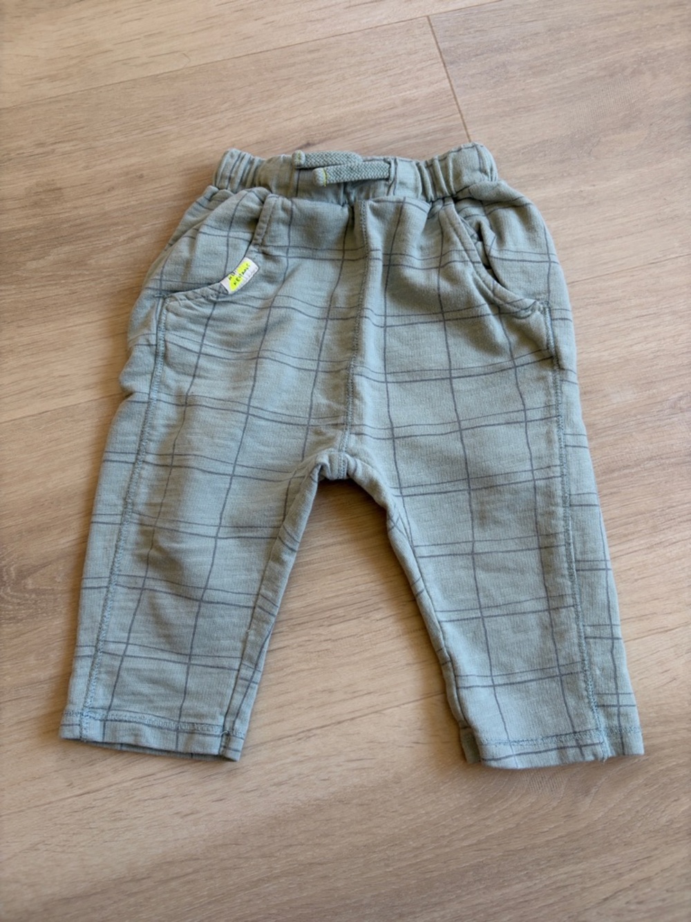 Zara Kids Olive Green Plaid Jogger Pants
